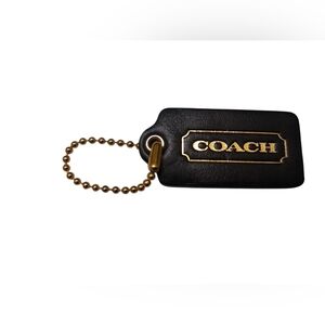 COACH Leather Hang Tag Bag Charm